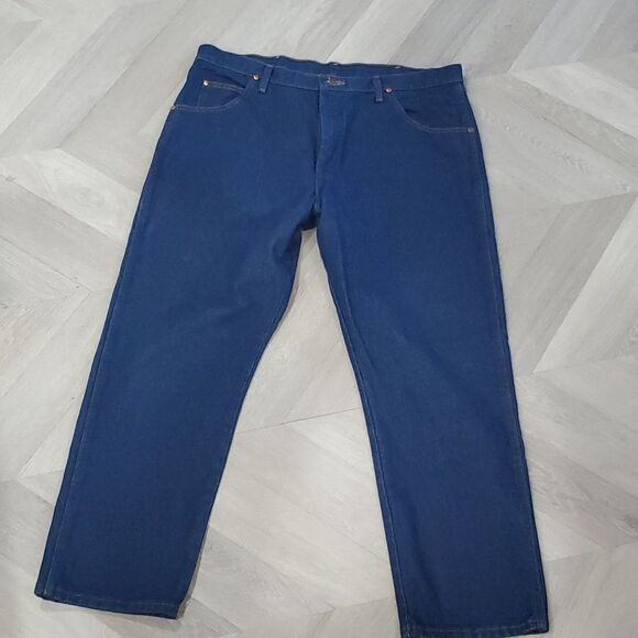 Wrangler Jeans Men 40x30 Blue Original Straight Leg 13MWZ, Like New - Picture 1 of 7